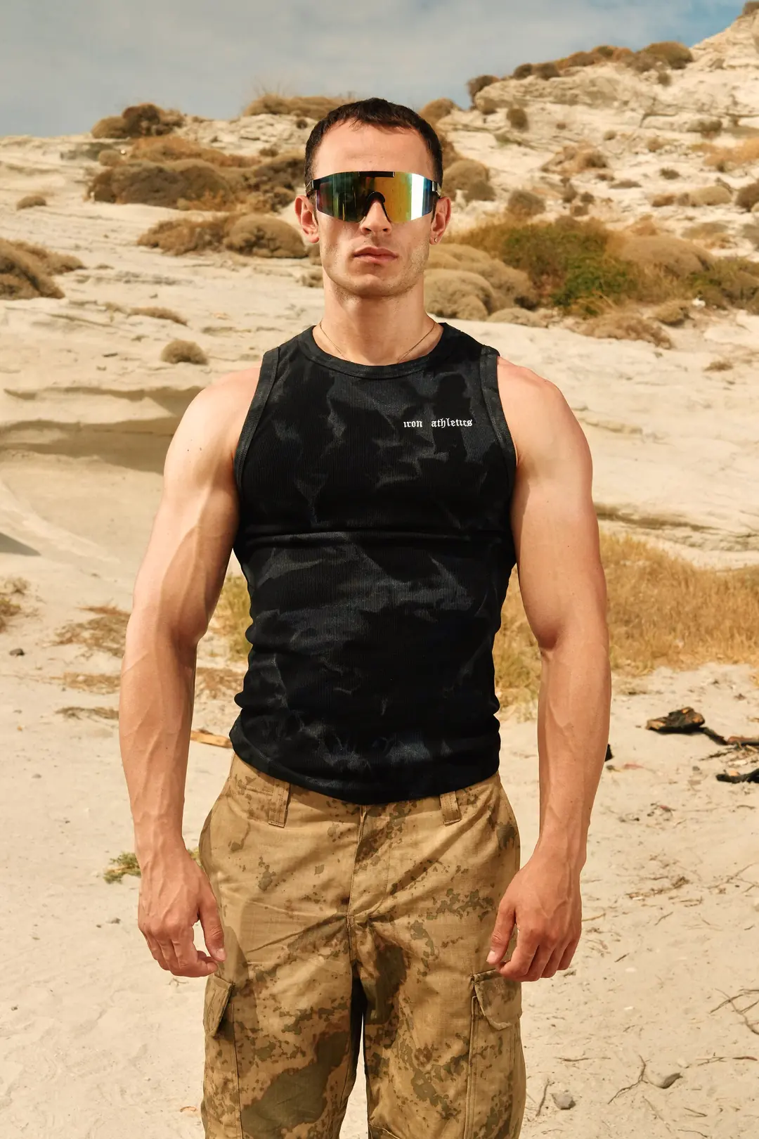 Basalt Washed Ribbed Tank