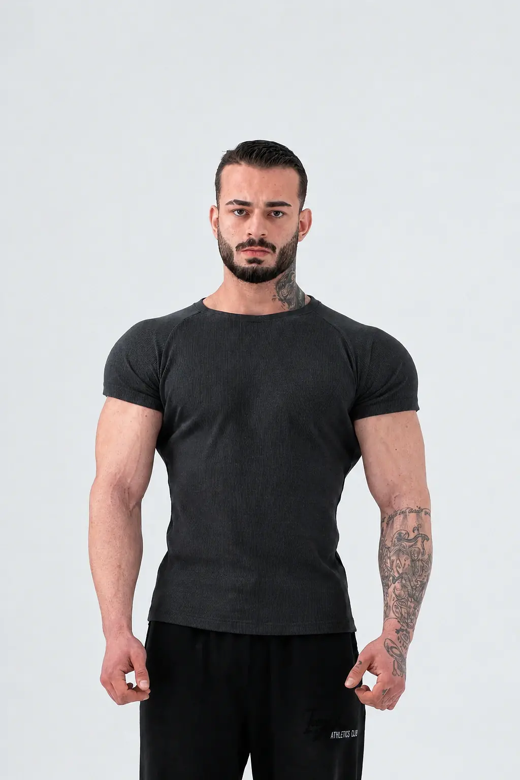 Ribbed Muscle-Fit T-Shirt