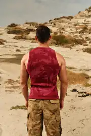 ⁠Oxblood Washed Ribbed Tank 2